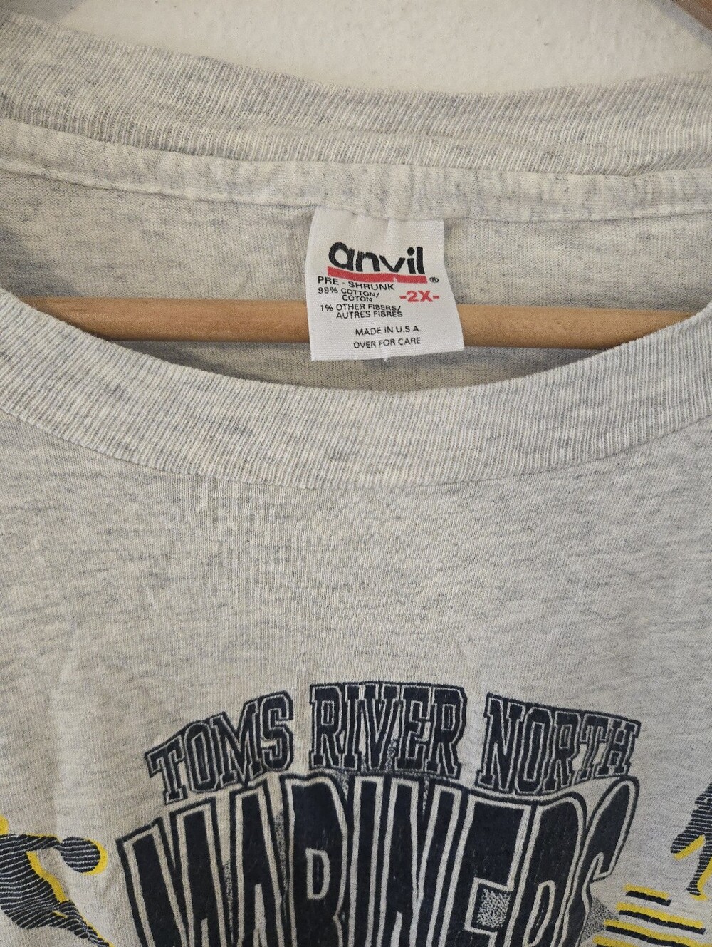 Vintage Anvil Mariners T Shirt Mens XL Toms River North High School - Picture 3 of 6